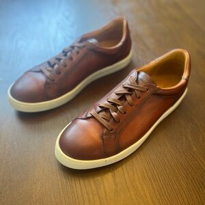 Magnanni Men's Cognac Leather Sneakers